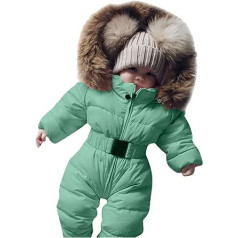 Onesie Baby Girl silts ziemas jaundzimušo kostīms ar rāvējslēdzēju ar rāvējslēdzēju uz augšu jaundzimušā komplekts ar ausīm, kapuci ar kājām, pirmais aprīkojums Jaundzimušā ietīšanas kombinezons ķermenim rudens 6-9 mēn Flīsa ziema