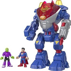 Fisher-Price Imaginext DC Super Friends Supermens robots rotaļu robots ar tēliem pirmsskolas vecuma bērniem vecumā no 3 līdz 8 gadiem [Amazon Exclusive]