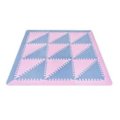 Lübabymats Padded Play Floor for Babies Made of EVA Children's Rug Puzzle Mats Extra Padding in Teal Green