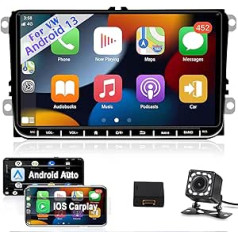 Android 13 Car Radio Wireless Carplay ar navigācijas sistēmu priekš VW Passat B6 B7 Golf 5 6 Jetta T5 Polo Touran Caddy Sharan Seat 9 collu automašīnas stereo radio dubultā DIN ar Bluetooth WiFi FM Android Car