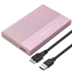 Mājoklis | 2,5 collu SSD HDD nodalījums | sata | usb 3.0 | super ātrums 5gb/s | 2tb | rozā