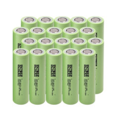 20x elementų baterija 18650 li-ion inr1865029e 3.7v 2900mah
