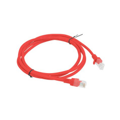 Patchcord kat.5e 1,5m red fluke pravažiavo lanbergą