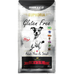 Biofeed euphoria gf dogs mini&small beef 2kg