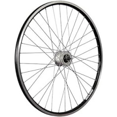 Taylor Wheels 28 collu velosipēda priekšējais ritenis ZAC2000 dinamo rullīšu bremzes sudraba/melna