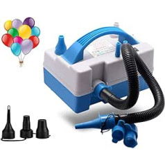 Balloon Pump, Electric Air Pumps, Electric for Balloons, Air Mattress, Swimming Ring, Inflatable Boat, Pool (Blue Pump)