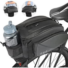 Pannier bagāžnieka soma velosipēdam QYCHHJ 12L velosipēda soma ūdensnecaurlaidīga un atstarojoša daudzfunkcionāla bagāžas soma Aizmugurējās transportēšanas somas nodalījumi Plecu somas pārnēsāšanas soma āra braucieniem