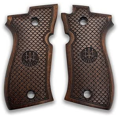 ZIB GRIPS Beretta F 81 rokturiem, pistoles rokturim, ar rokām izgatavoti no valrieksta koka rokturiem Ars.01 (ZibArs.f0112)