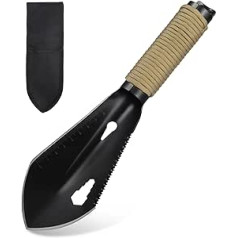 REDCAMP Small Ultralight Backpacking Trowel for Camping Hiking, 7 in 1 Backpacking Shovel with Carrying Bag