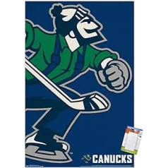 Trends International NHL Vancouver Canucks — Logo 14 Wandposter, 37,4 x 56,8 cm, Premium plakāts un Passepartout komplekts