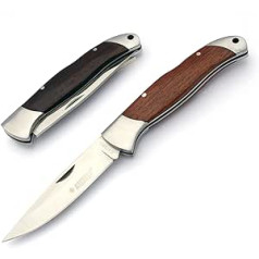 KANDAR N.472 Folding Knife • Pocket Knife Everyday Knife Edc Sharp Outdoor Knife for Camping, Hiking and Survival Folding Knife with Wood/Metal Handle