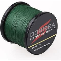 Dorisea Extreme Braid 100% Pe pīts makšķerēšanas aukla 100 m/328 jardi, 6-550 Lb testa makšķerēšanas aukla, nodilumizturīga Neticami superline bez stiepšanās, mazs diametrs