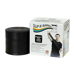 Sup-R Band® — vingrošanas siksna bez lateksa — melna (ļoti smaga)