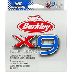 Berkley X9 Braided Fishing Line - 9x pīts aukla sālsūdens un saldūdens makšķerēšanai