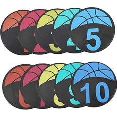 CLISPEED Pack of 20 Flat Logo Plate Sports Equipment Football Training Equipment Practice Drill Marker Poly Spot Marker Rubber Agility Marker TPE Training Accessories Football Training Marker CD