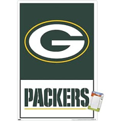 Trends International NFL Green Bay Packers-Logo 21 Wandposter, 37,4 x 56,8 cm, Premium plakāts un Passepartout