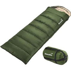 Skandika Iceland Blanket Sleeping Bag Double / Single Sleeping Bag with / without Cotton Flannel Lining for Adults, Can Be Coupled, Double Sleeping Bag for 2 People, up to 0° C/3° C/5° C Winter Outdoor Camping