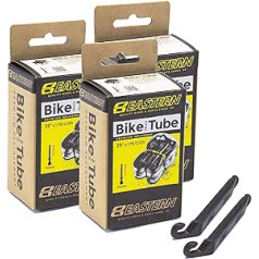 Eastern Bikes Ersatz-Kits für Fahrradschläuche, 29 Zoll, Presta-Ventil, 33 mm Reparaturset mit Reifenheber Werkzeug und erhältlich in 1, 2, 3, 4 und 5 Packungen