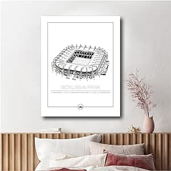 Sverigemotiv.se stadiona plakāti (Borussia Mönchengladbach — Borussia Park, 50 x 70 cm)