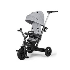 kk Kinderkraft Tricycle 5-in-1 Twipper vaikiškas triratukas, bėgikas su stūmimo juosta, 360° besisukanti sėdynė, reguliuojamo aukščio rankena tėvams, stogelis nuo saulės, priedai: varpelis, gėrimų laikiklis, nuo 9 iki 5 mėnesių