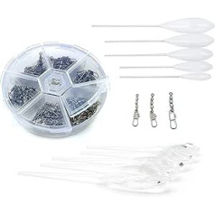 Zite Fishing Sbirolino Set 5-25 g I Spirolino Floats Trout Fishing Slow Sinking & Floating 10 Pieces I Includes Triple Swivels 60 Pieces I For Trout Dough & Spoon