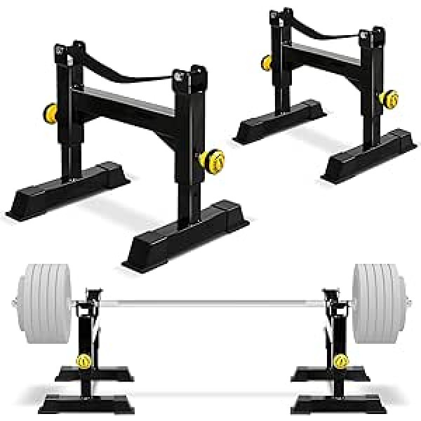 UWTHFIT Deadlift slingu statīvi mājas trenažieru zālei, Deadlift platforma mājas trenažieru zālei Svarcelšanas šķīvju statīvs Deadlift stieņa stāvvads ar 5 līmeņu augstuma regulēšanu