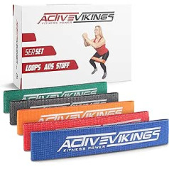 ActiveVikings® auduma fitnesa siksnas — ideāli piemērotas muskuļu veidošanas vingrošanai un Crossfit — fitnesa joslas pretestības siksnas sporta siksniņas