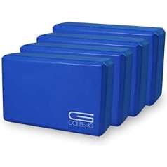 Golberg Foam Yoga Block — fitnesam, augstai intensitātei un spēka vai elastības uzlabošanai — rozā/zaļa/tumši zaļa/violeta/zila — 1/2/4 iepakojums