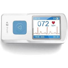 EMAY nešiojamas EKG, skirtas „iPhone“ ir „Android“, „Mac“ ir „Windows“, kad įrašytų EKG ir širdies ritmą