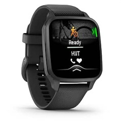 Garmin Venu Sq 2 Music GPS fitnesa viedpulkstenis ar 1,4 collu AMOLED displeju, iebūvētu mūzikas atskaņotāju, miega analīzi un vairāk nekā 25 sporta lietotnēm, Garmin Pay, akumulatora darbības laiku līdz 11 dienām un ūdensizturīgu