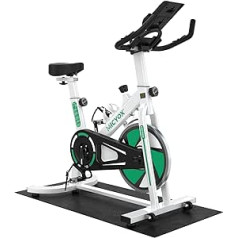 Micyox ergometra velotrenažieris ar magnētiskās pretestības fitnesa velosipēdiem, MX87 iekštelpu velosipēds ar 12 kg spararatu, LCD monitors ar pulsometru, iPad turētājs, mājas trenažieris, 150 kg kravnesība