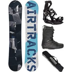 Airtracks snovborda komplekts - Jungle Snowboard Wide Hybrid Rocker + Master Fastec Binding + zābaki + SB soma - 145 150 155 160 cm