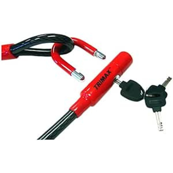 Trimax Max-Dual Force integrētais U-Lock & Cable 15mm TCU1572, kartes iepakojums