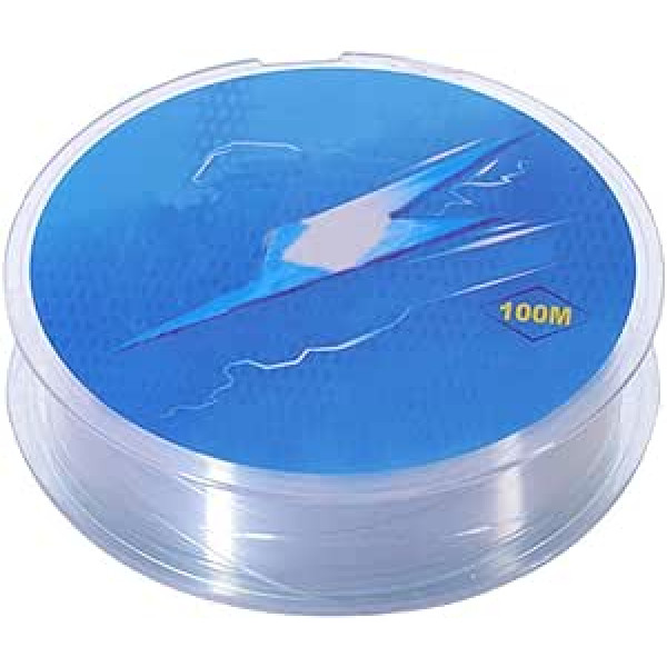 Fishing Line Transparent Nylon 100M Invisible Transparent Monofilament Wire Strong Fishing Line for Fishing Hanging Decorations Beading