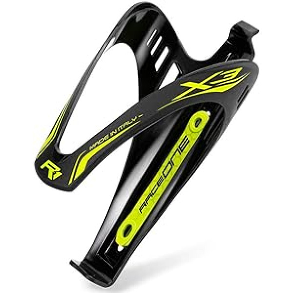 RaceOne.it — mod. X3 Glossy - Wasserflaschenhalter Fahrrad / Bike Water Bottle Cage. Pudeļu turētājs sacīkšu riteņbraukšanai / MTB / grants / pārgājiena velosipēdam. MATT Apdare. Krāsa: Schwarz - 100% MADE IN ITALY