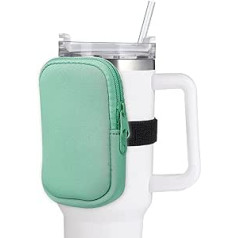 LUKETURE ūdens pudeļu maisiņš ar siksnu Stanley 1,2 l un Stanley IceFlow 20 oz sporta zāles aksesuāri sievietēm, kas paredzētas tekoša ūdens pudeles maisiņam Stanley Tumbler Cup rokas (zaļa)