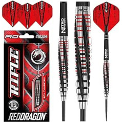 RED DRAGON Rifle Premium Tungsten Steeltip šautriņu komplekts ar lidojumiem un kātiem