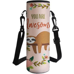 UOIMAG Neoprene Insulated Water Bottle Bag Water Bottle Tote Bag Shoulder Bag Bottle Sleeve for Outdoor Sports Small Size 500ml