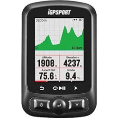 Velosipēda dators GPS iGPSPORT iGS320 ar ceļa kartes navigācijas navigācijas velodatora radio bezvadu saderīgs ar ritma sensoru ātruma sensoru sirdsdarbības sensors