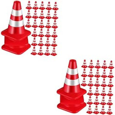 Toddmomy 120 Gb Traffic Triangle Mini Rotaļlietas Bērniem Miniforce Rotaļlietas Puzles Rotaļlietas Ceļu būves konusi Satiksmes konusi Rotaļlietas bērniem Road Cone Cake Topper Traffic modeļi