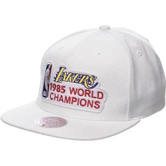 Mitchell & Ness Snapback cepure — Losandželosas Lakers čempioni, baltā