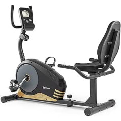 Hop-Sport Root Recumbent Exercise Bike with Hand Pulse Sensors, 9.5 kg Flywheel, 8 Resistance Levels, Seating ergometer Max. user weight: 120 kg.