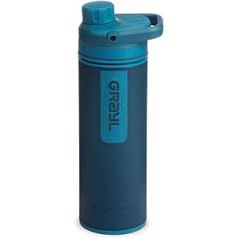 GRAYL 500-FOR UltraPress 473 ml (16 oz) Drinking Water Filter Bottle - Water Filter for Outdoor Hiking, Camping, Survival and Travel, Forest Blue, One Size