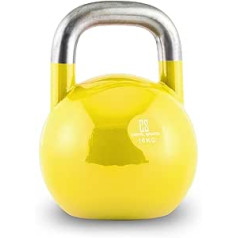 CAPITAL SPORTS Compet Compet Competition Kettlebell ar gludu hanteles rokturi, Tērauda stienis ar saplacinātu pamatni, Šūpojošs stienis, Studijas kvalitāte, Sacensību standarts, 8 - 32 kg