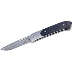 Puma Tec Pocket Knife, AISI 420 Steel, Rustproof, Liner Lock, G10 Grips, Stainless Steel Jaws, Strap Eyelet, Sharp Folding Knife & Outdoor Knife for Camping, Hiking or Hunting, Black