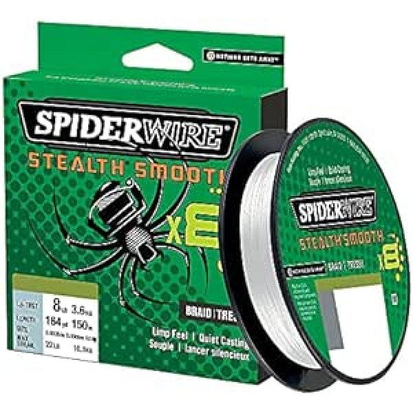 Spiderwire Stealth Smooth 8 Brins 1515662 Braids 300 m Translucent 0.13 mm 12.7 kg