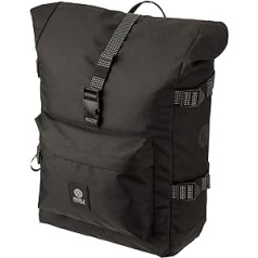 AGU Urban Trend H2O Roll-Top velosipēda soma Pannier bagāžniekam, 14 l sānu kabatas velosipēds ar plecu siksnu, ūdeni atgrūdošs, 100% pārstrādāts poliesters, melns