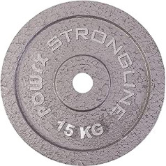 POWRX svara plākšņu komplekts, dažādas svara variācijas, 5-40 kg, čuguna atsvari, 30 mm urbums (2 x 15 kg)