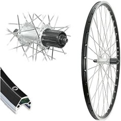 28 collu aizmugures riteņa griešana 19 melnā šķautnē Shimano TX500 8–10 ātrumu kasetes ātrai nolaišanai sudraba krāsā