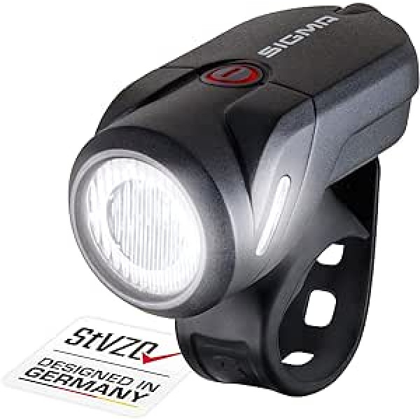 Sigma Sport Aura 35 LED Bicycle Light 35 Lux StVZO Approved Battery-Operated Front Light